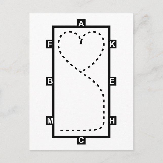 Postal Círculo de calzado cardíaco (Anverso)