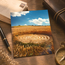 Círculo de cosecha misterioso OVNI Campo de trigo 