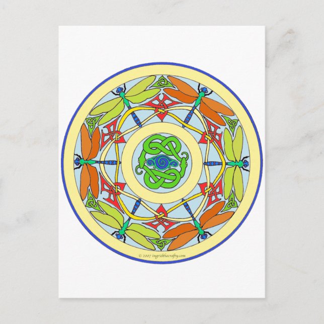 Postal círculo de libélula (Anverso)