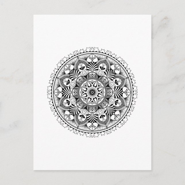 Postal Círculo de Mandala (Anverso)