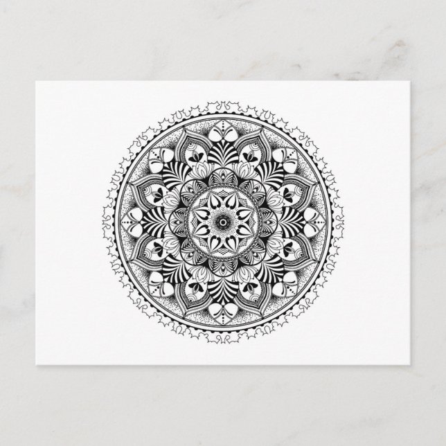 Postal Círculo de Mandala (Anverso)