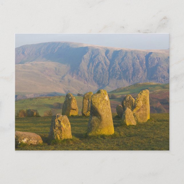 Postal Círculo de piedras de Castlerigg, Distrito de los  (Anverso)
