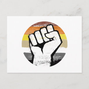 Postal Círculo de Puño Orgullo de Oso Impreso