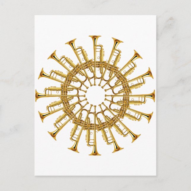 Postal Círculo de trompetas (Anverso)