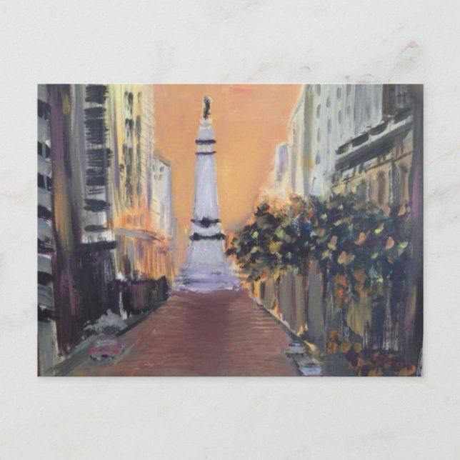 Postal Círculo del Monumento - Indianápolis, Indiana (Anverso)