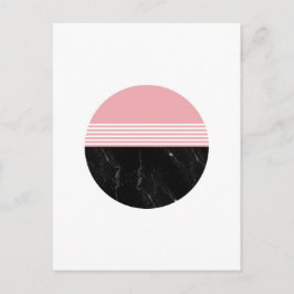 Postal Círculo geométrico mínimo de mármol