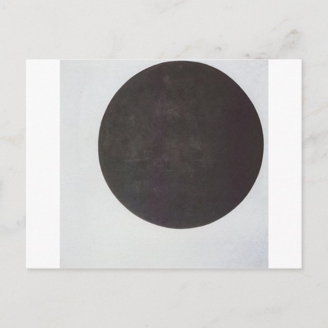 Postal Círculo negro de Kazimir Malevich (Anverso)