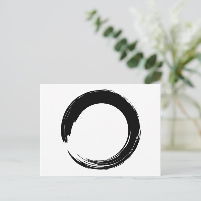 Postal Círculo Zen Enso (Anverso de pie)