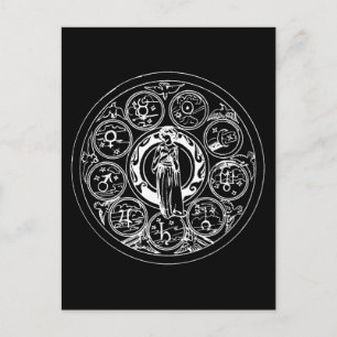 Postal Círculo zodiaco
