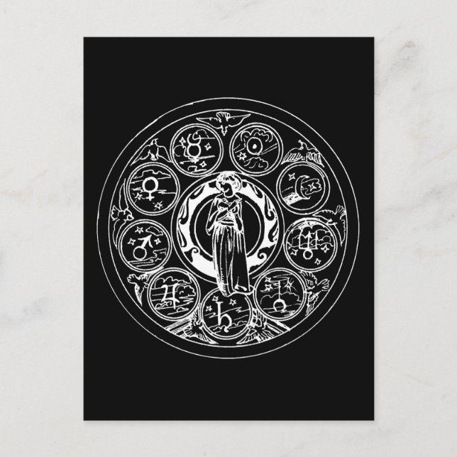 Postal Círculo zodiaco (Anverso)
