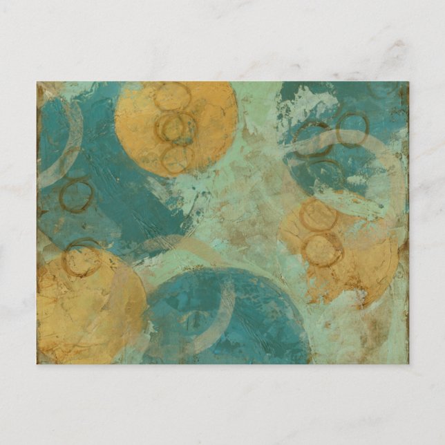 Postal Círculos azules y amarillos (Anverso)