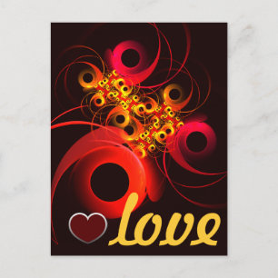 Postal Círculos coloridos Patrón de arte abstracto modern