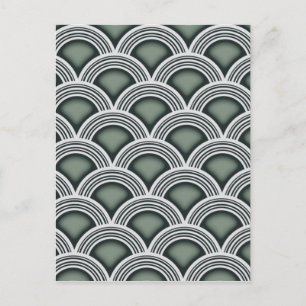 Postal Círculos concéntricos Art Deco