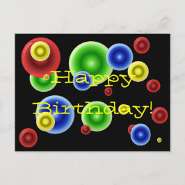 Postal Círculos de cumpleaños felices
