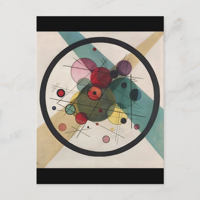Postal Círculos De Kandinsky En Un Círculo (Anverso)
