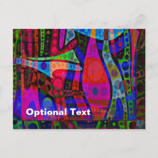 Postal Círculos giran en rojo neón, azul y verde - Person