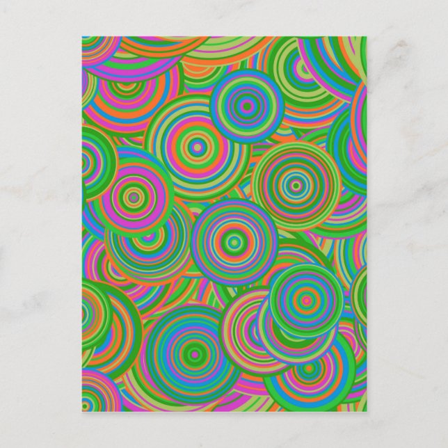 Postal círculos retro (Anverso)