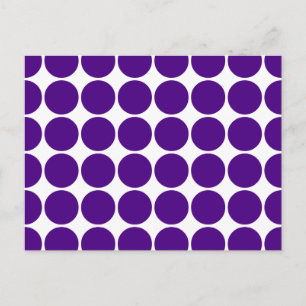 Postal Círculos y puntos de polka: puntos de polka morado