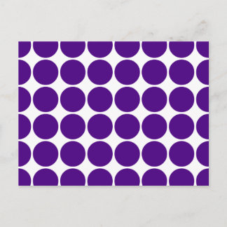 Postal Círculos y puntos de polka: puntos de polka morado