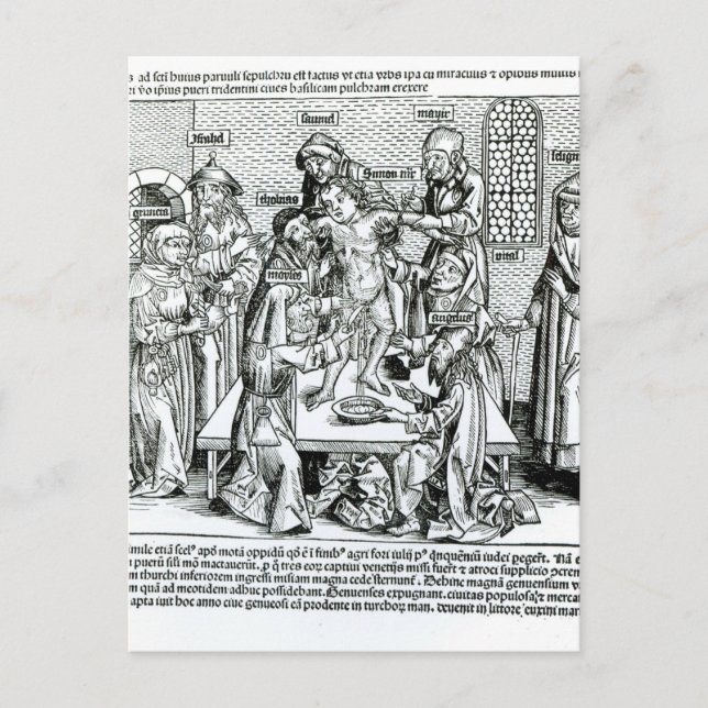 Postal Circuncisión, de 'Liber Chronicarum' (Anverso)