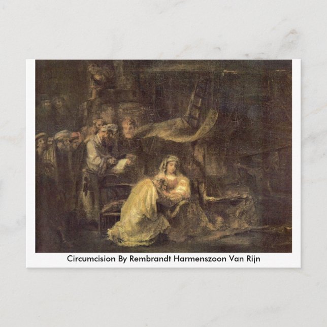 Postal Circuncisión De Rembrandt Harmenszoon Van Rijn (Anverso)