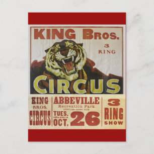 Postal CIRCUS LINE-King Bros. Circo
