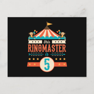 Postal Circus Ringmaster 5.º Circo De Cumpleaños