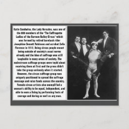 Postal Circus suffragette Katie Sandwina Barnum Bailey