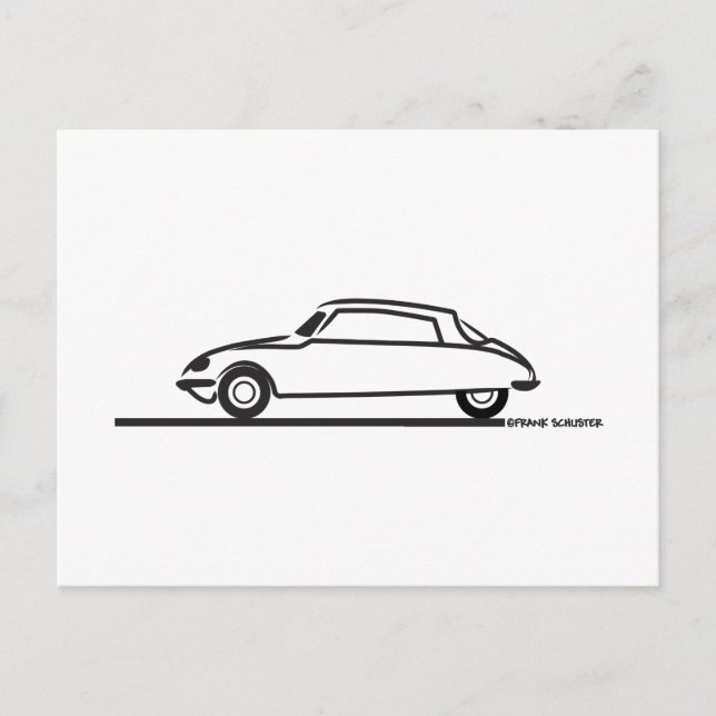 Postal Ciroen DS 21 Pallas (Anverso)