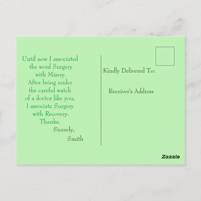 Postal Cirugía (Reverso)