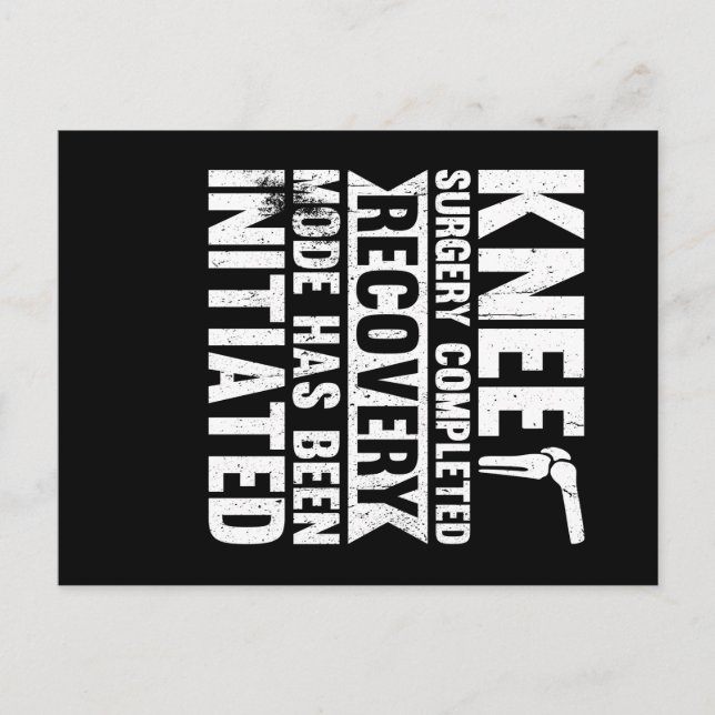 Postal Cirugía de rodilla completada Modo de recuperación (Anverso)