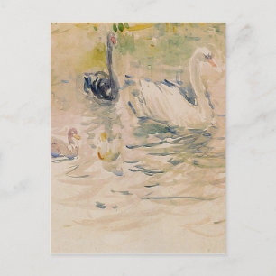 Postal Cisnes de Berthe Morisot