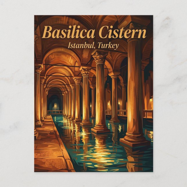 Postal Cisterna Basílica, Estambul, Mármara (Anverso)