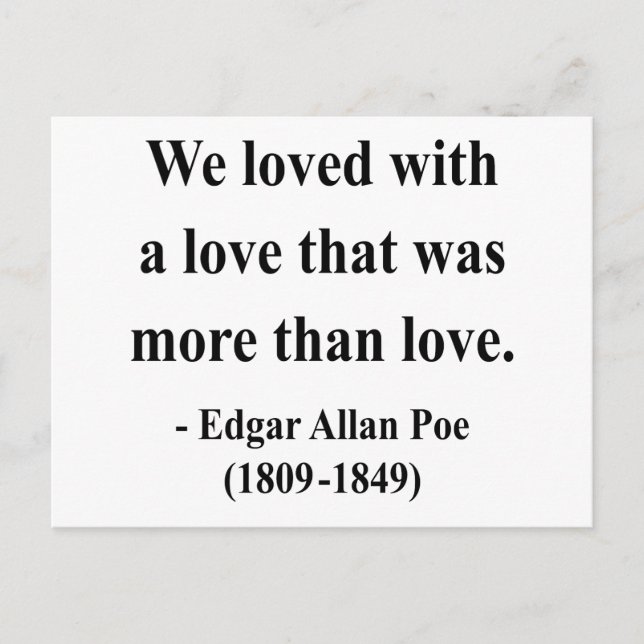 Postal Cita 12a de Edgar Allen Poe (Anverso)