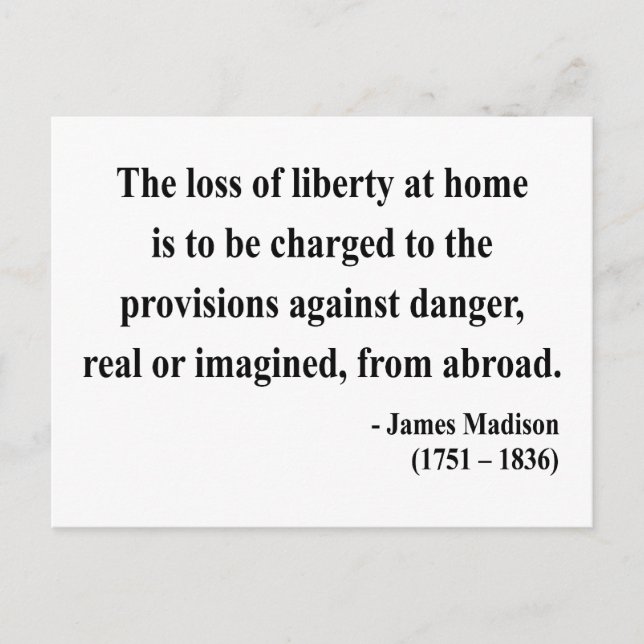 Postal Cita 3 a de James Madison (Anverso)