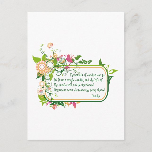 Postal Cita Buda de Vela Única (Anverso)