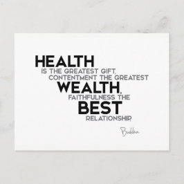 Postal CITA: Buda: Salud: mayor regalo
