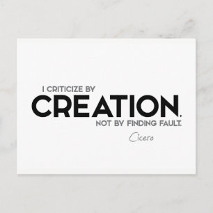 Postal CITA: Cicerón: Crítica por creación
