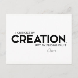 Postal CITA: Cicerón: Crítica por creación