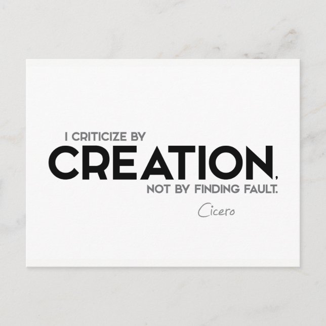 Postal CITA: Cicerón: Crítica por creación (Anverso)