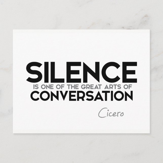 Postal CITA: Cicerón: Silencio, conversación (Anverso)