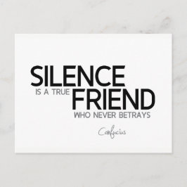 Postal CITA: Confucio: silencio, verdadero amigo