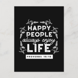 Postal Cita cristiana inspiradora de Proverbios 15:15