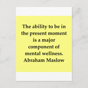 Postal cita de abraham maslow