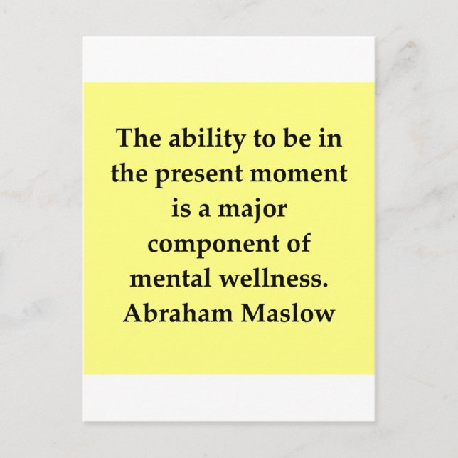 Postal cita de abraham maslow (Anverso)