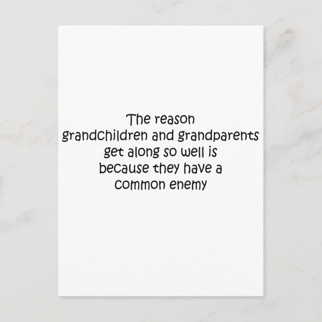 Postal Cita de abuelos y nietos (Anverso)