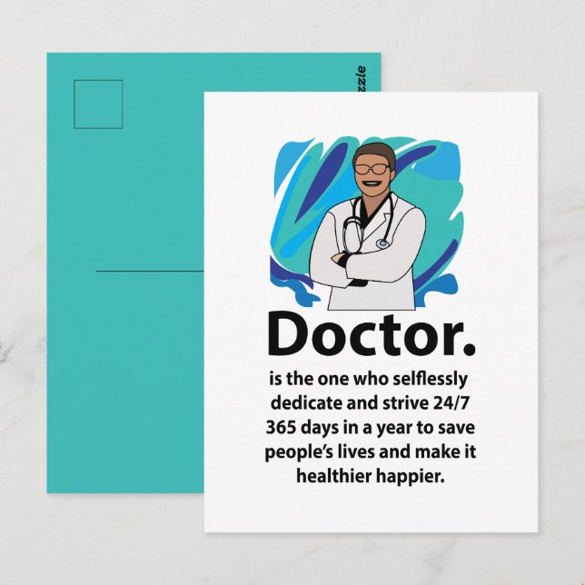 Postal Cita de Agradecimiento al Médico (Anverso / Reverso)