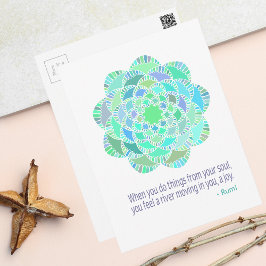 Postal Cita de alegría de Mandala Rumi