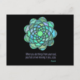 Postal Cita de alegría de Mandala Rumi