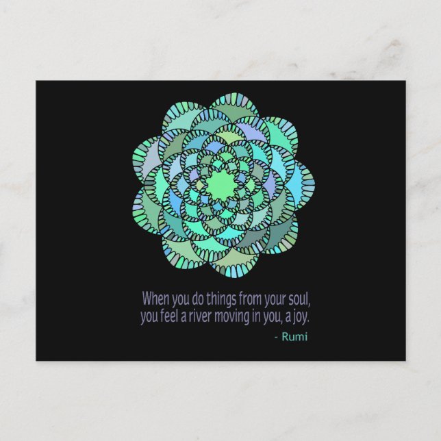 Postal Cita de alegría de Mandala Rumi (Anverso)